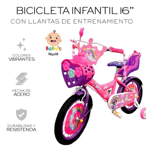 BICICLETAS RIN 16 CANASTA LUJO