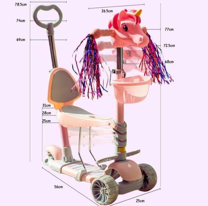 PATINETA 5 EN 1 UNICORNIO