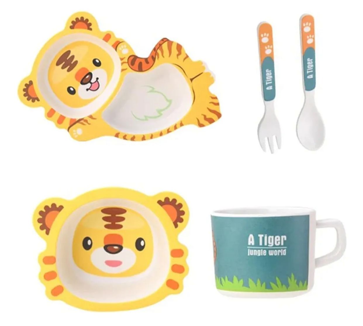 VAJILLA FIBRA DE BAMBO TIGRE
